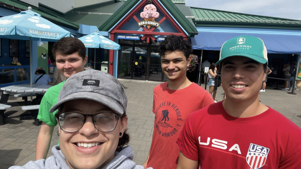 Students at Ben & Jerry's factory