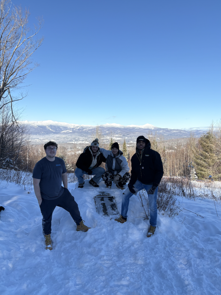 students hiking