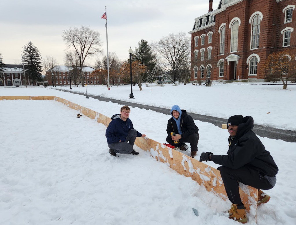 Students Building Ice Rink